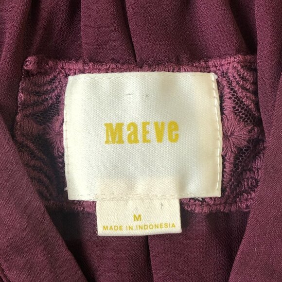 Anthropologie Maeve Ingrid Velvet Tunic Dress in Burgundy - Picture 13 of 16